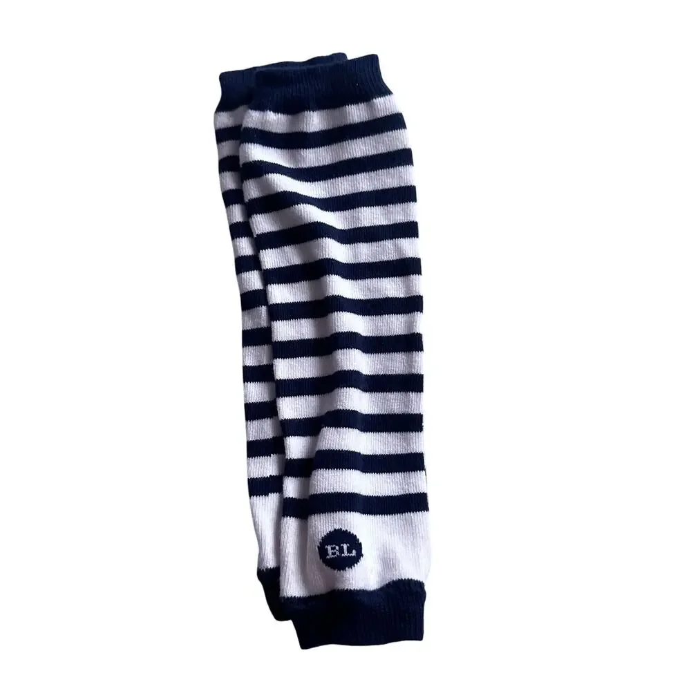 Baby Legs White with Black Stripes Leg Warmers